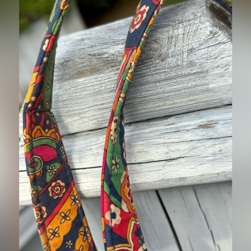 Vera Bradley Orange Blue Green Venetian Shoulder Bag - Picture 7 of 11